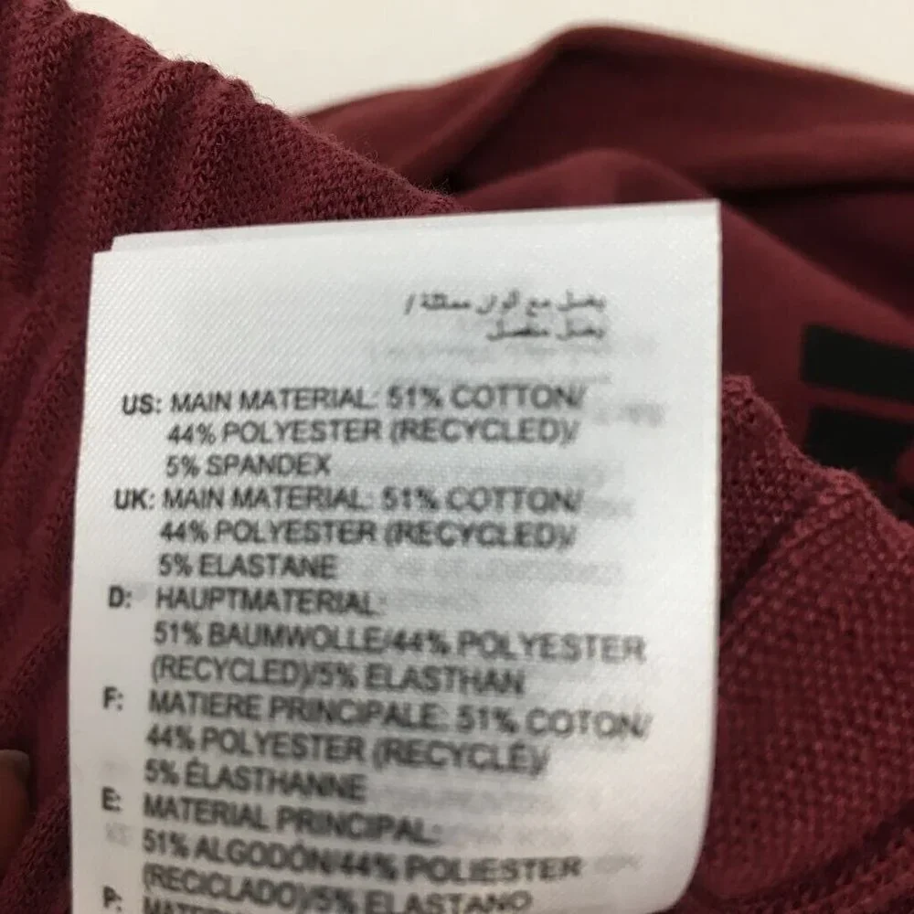 Adidas Men Sweat Activewear Shorts Red Drawstring Adjustable Waist M New - Picture 6 of 6